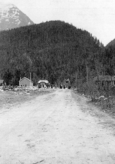 Bella Coola Band marching