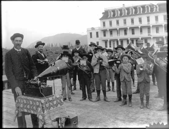 Brass Band being recorded 190-