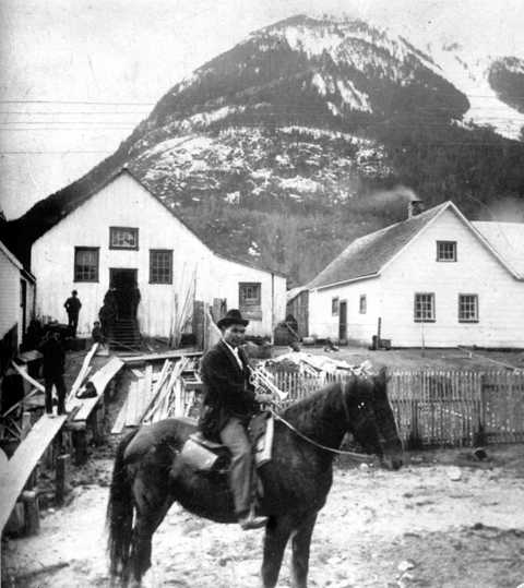 In front of the Hudsons Bay Company