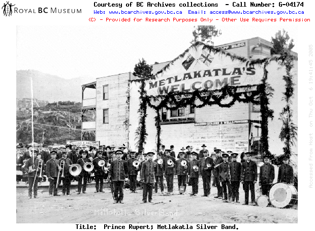 Metlakatla Silver Band 1910