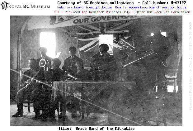Kitkatla Brass Band September 1913